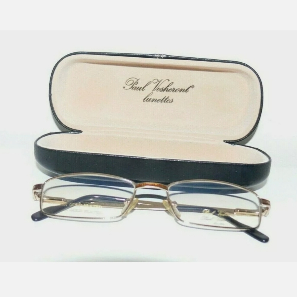 New Paul Vosheront PV262 C1 23K Gold Plated eyeglasses